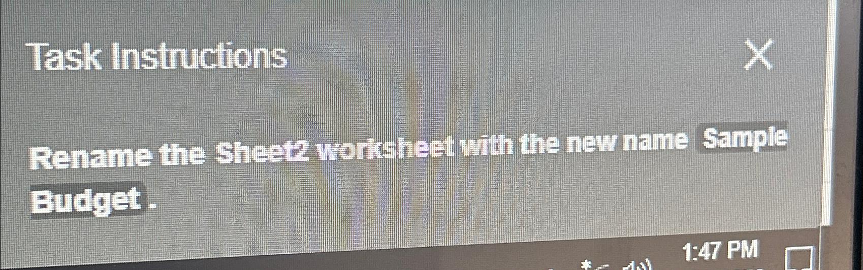 Solved Task InstructionsRename the Sheek workiset with the Chegg com