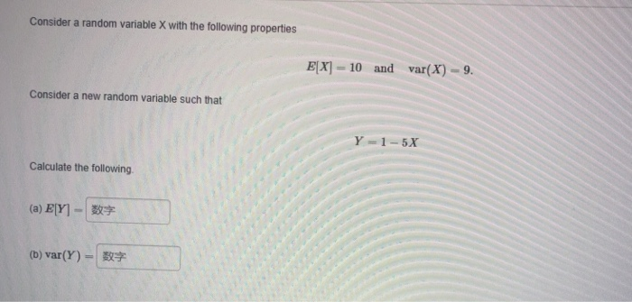 Solved Consider a random variable X with the following | Chegg.com