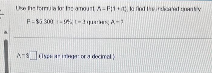 Solved Use the formula for simple interest, I=Prt, to find | Chegg.com