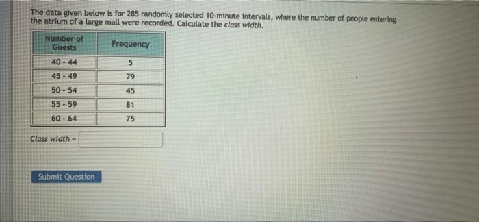 Solved Given the data below are the number of students in | Chegg.com