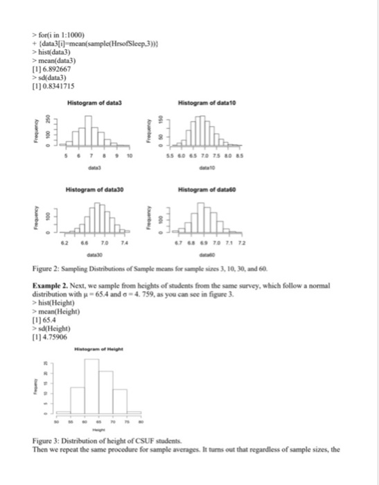 Solved Lab 5 Sampling Distribution of the Sample Mean X