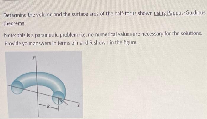 Solved Determine The Volume And The Surface Area Of The | Chegg.com