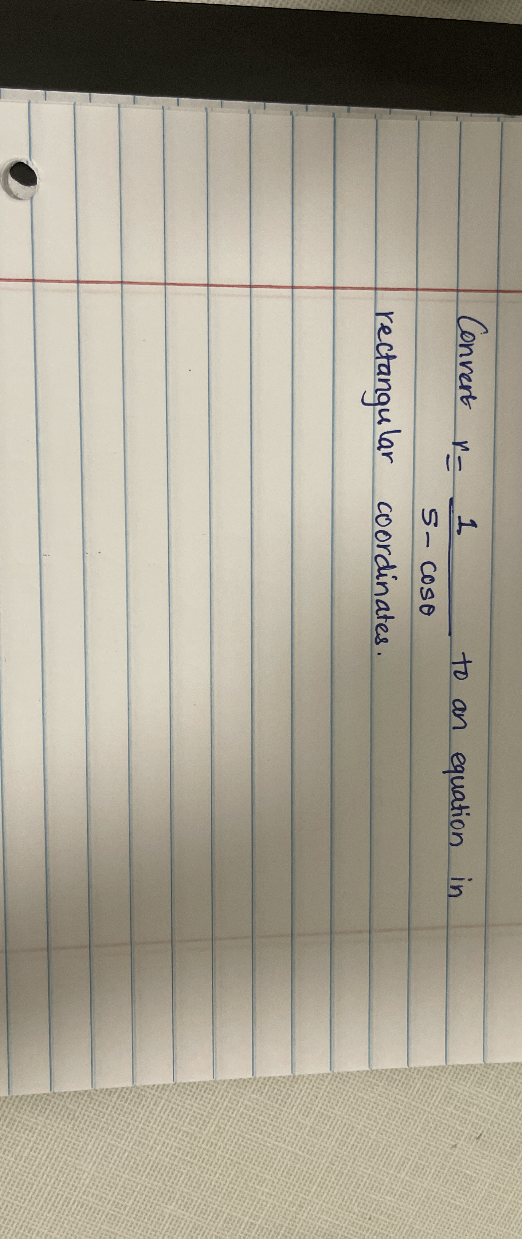Solved Convert r=15-cosθ ﻿to an equation in rectangular | Chegg.com