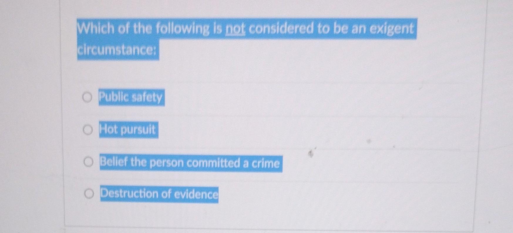 Solved Which of the following is not considered to be an | Chegg.com