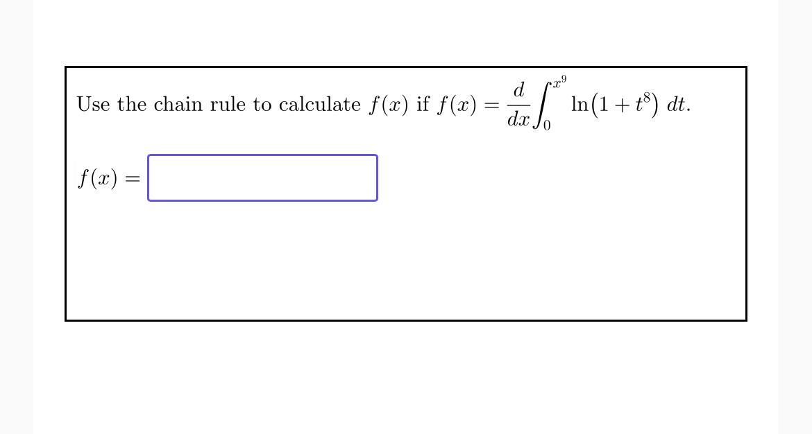 Solved Use the chain rule to calculate f(x) ﻿if | Chegg.com