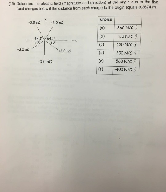 Solved 15 Determine The Electric Field Magnitude And D Chegg Com