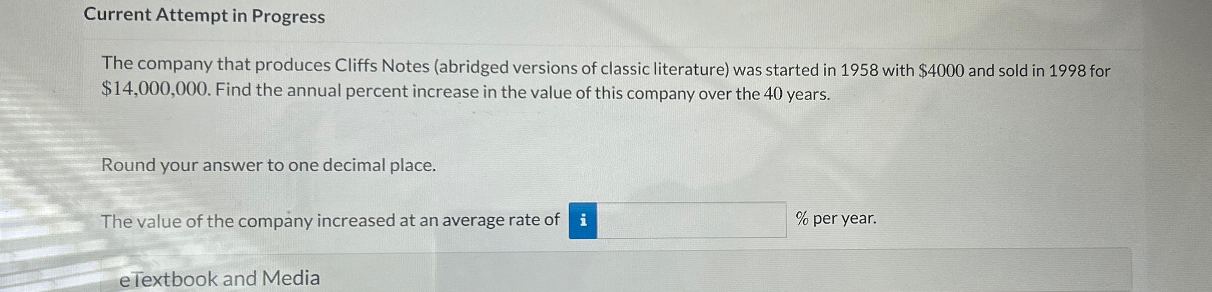 Solved Current Attempt in ProgressThe company that produces | Chegg.com