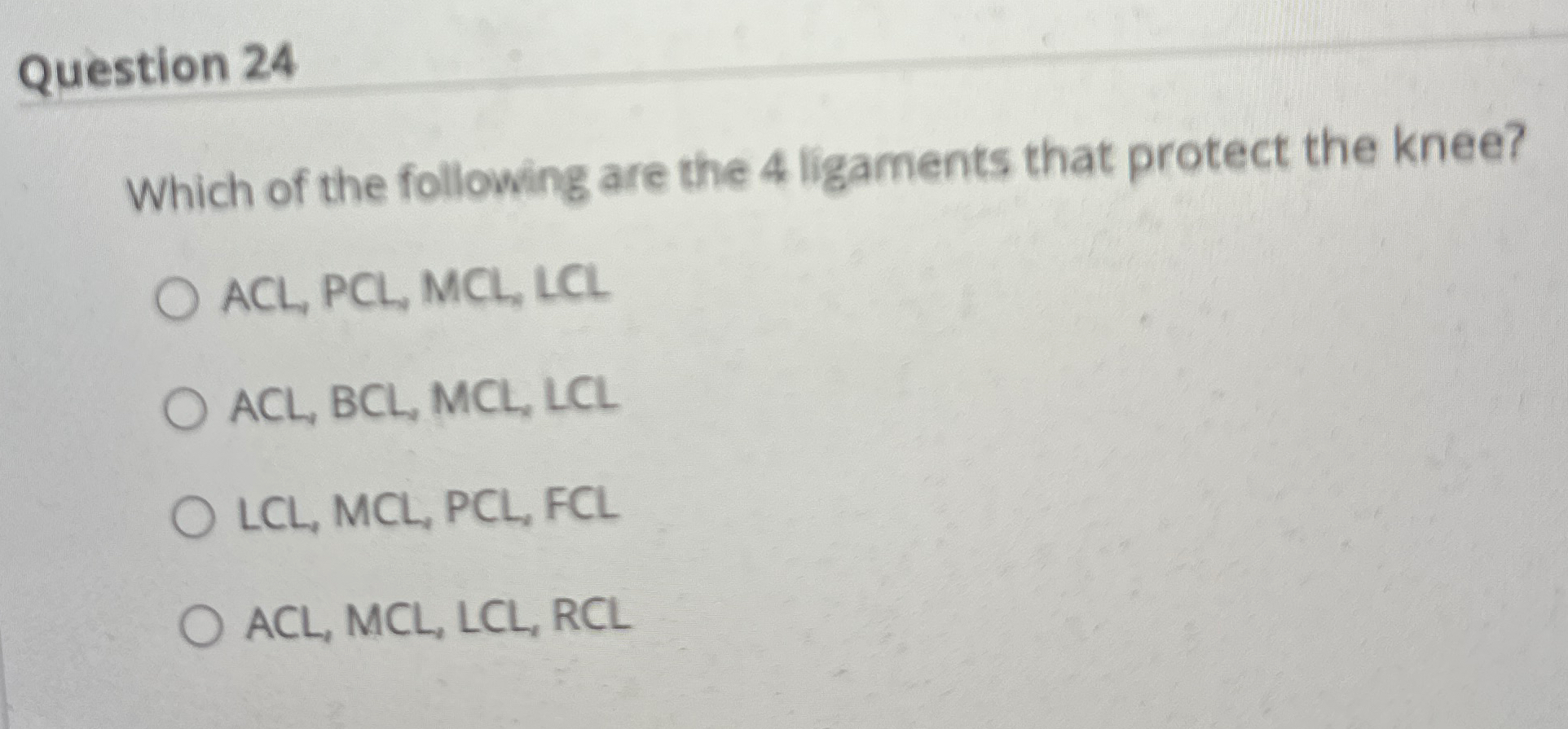 Solved Question 24Which of the following are the 4 | Chegg.com