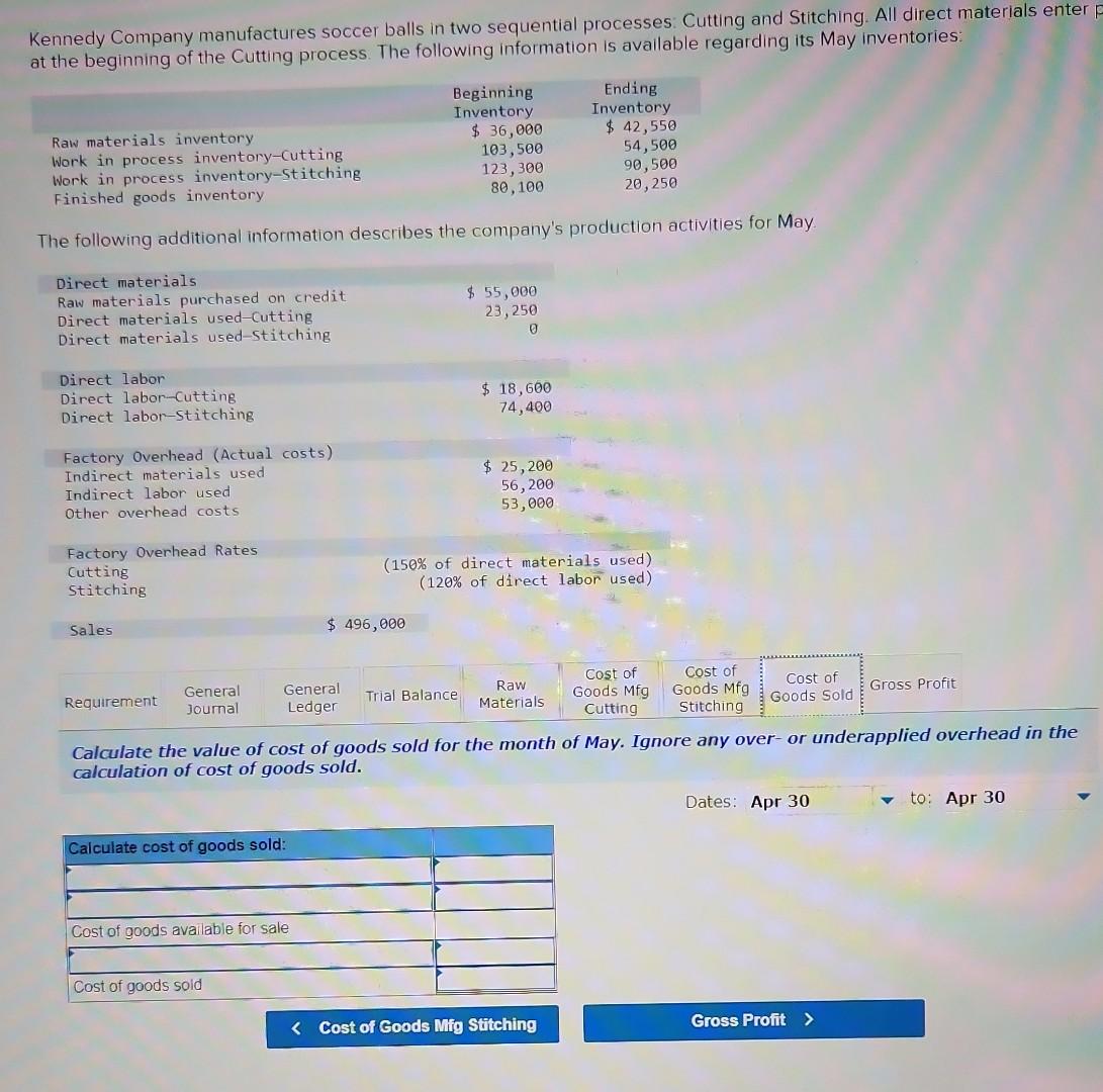 Solved Kennedy Company manufactures soccer balls in two