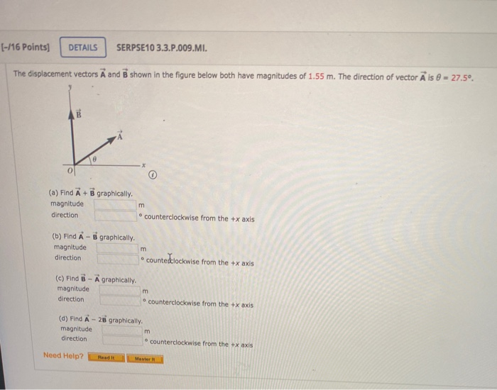 Solved 116 Points Details Serpse10 3 3 P 009 Mi The D Chegg Com