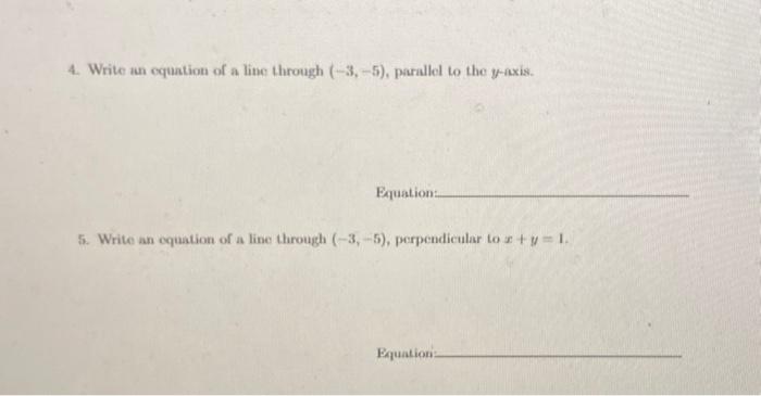 write down the equation of a line parallel to y 3x 5