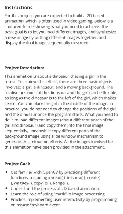 Solved Instructions For this project, you are expected to | Chegg.com