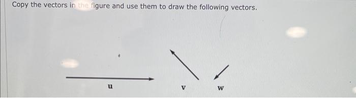 Copy the vectors in
figure and use them to draw the following vectors.