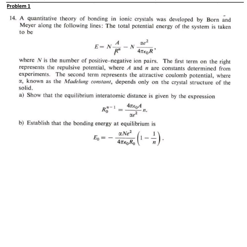 Solved Hw Iii Prob 14 Text Book Total P E Of A System Is Chegg Com
