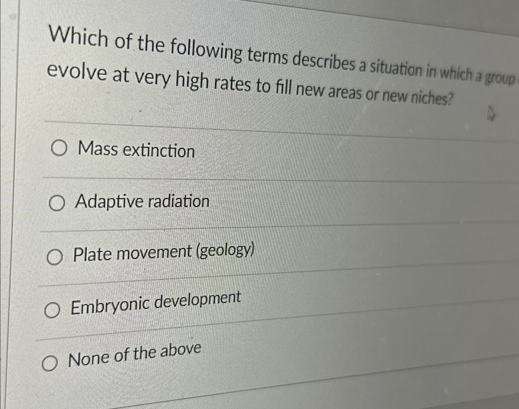Solved Which of the following terms describes a situation in | Chegg.com