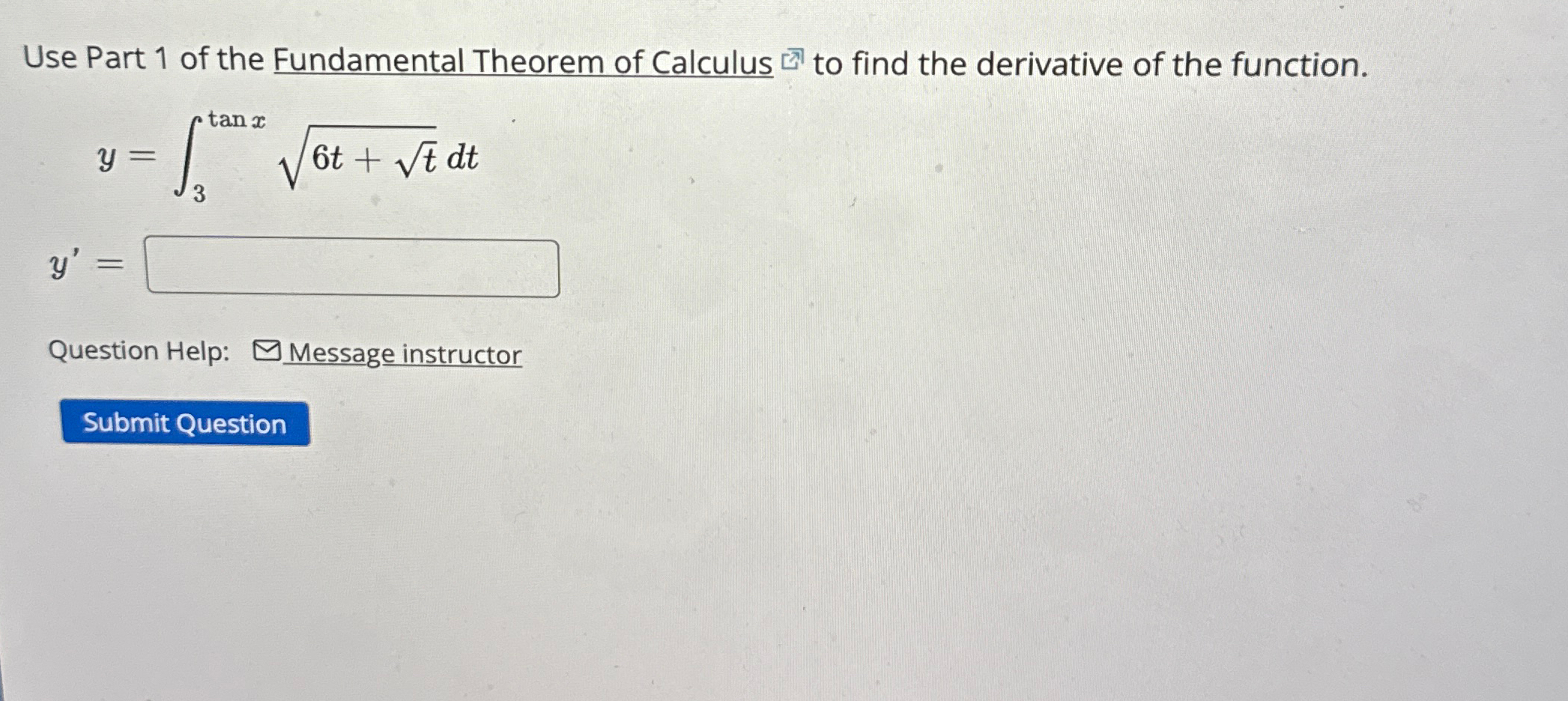 Use Part 1 ﻿of the Fundamental Theorem of Calculus ?π