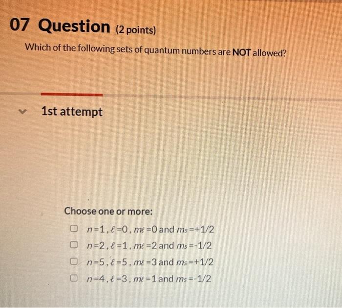 solved-which-of-the-following-sets-of-quantum-numbers-are-chegg