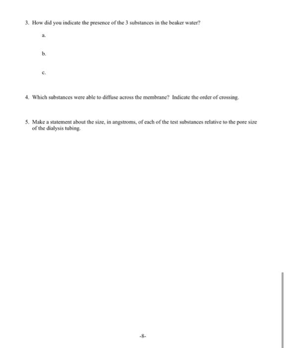 purpose of dialysis tubing experiment