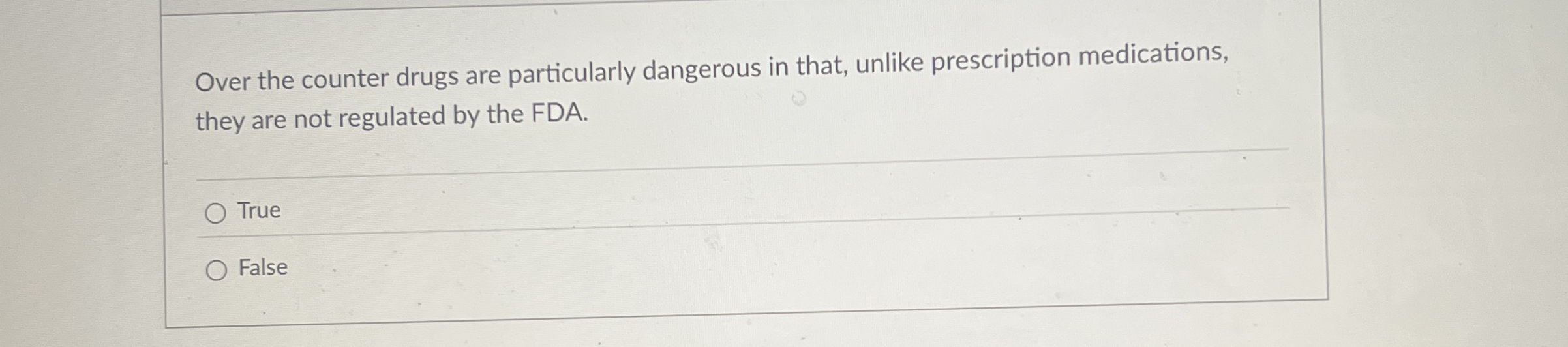Solved Over the counter drugs are particularly dangerous in