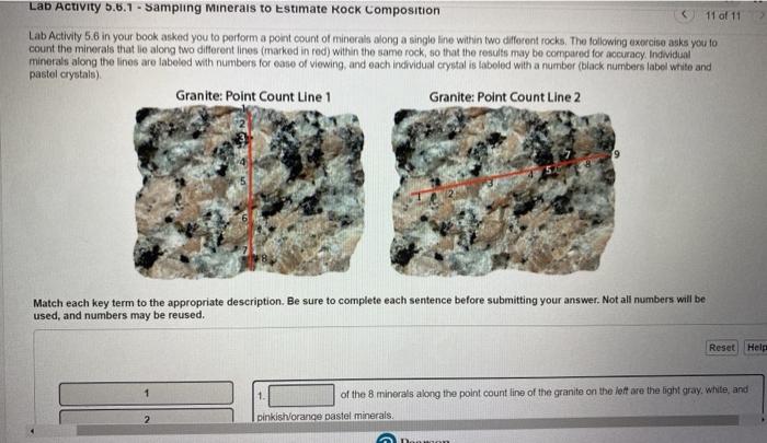 Solved Lab Activity 5.6.1 - Sampling Minerals To Estimate | Chegg.com