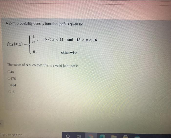 Solved A joint probability density function (pdf) is given | Chegg.com