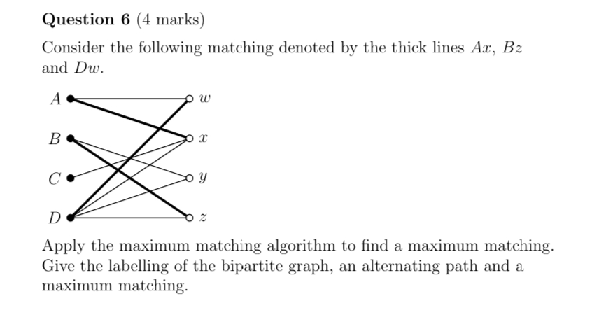 Question 6 (4 ﻿marks) ﻿Consider the following | Chegg.com