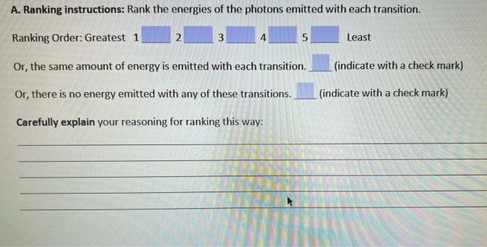 Solved Astronomy Ranking Task: Electron Transitions Exercise | Chegg.com