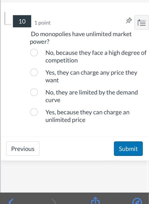 Solved Use the monopoly diagram below to answer the | Chegg.com