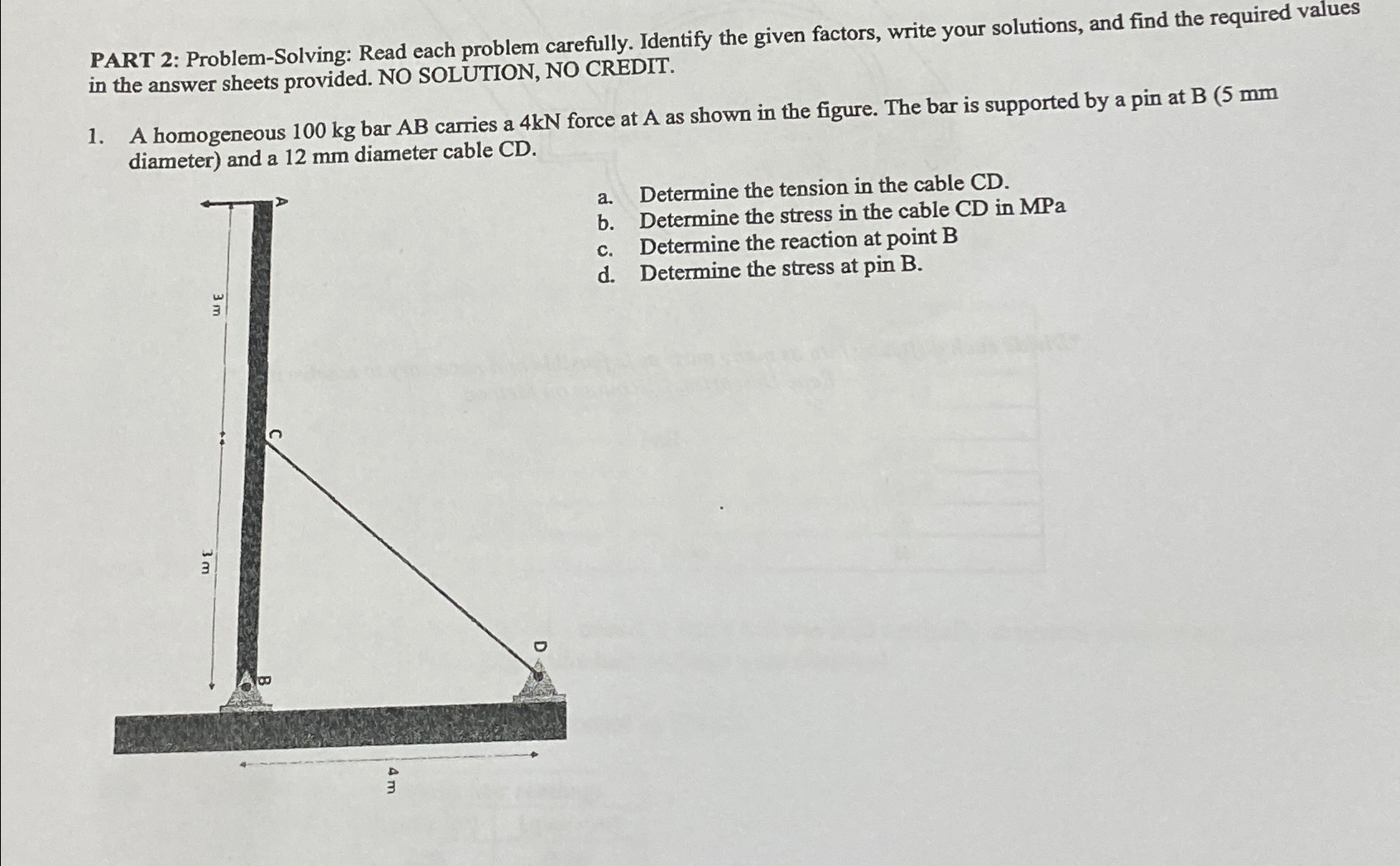 Solved PART 2: Problem-Solving: Read each problem carefully. | Chegg.com
