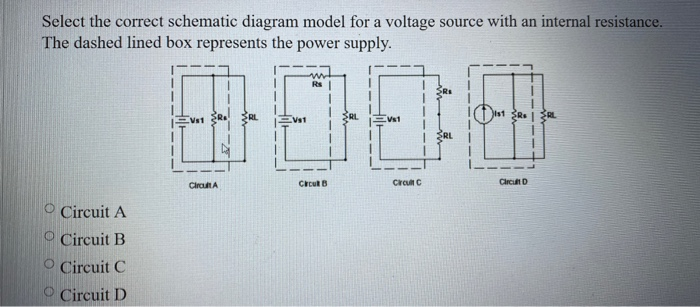 Solved Select The Correct Schematic Diagram Model For A | Chegg.com