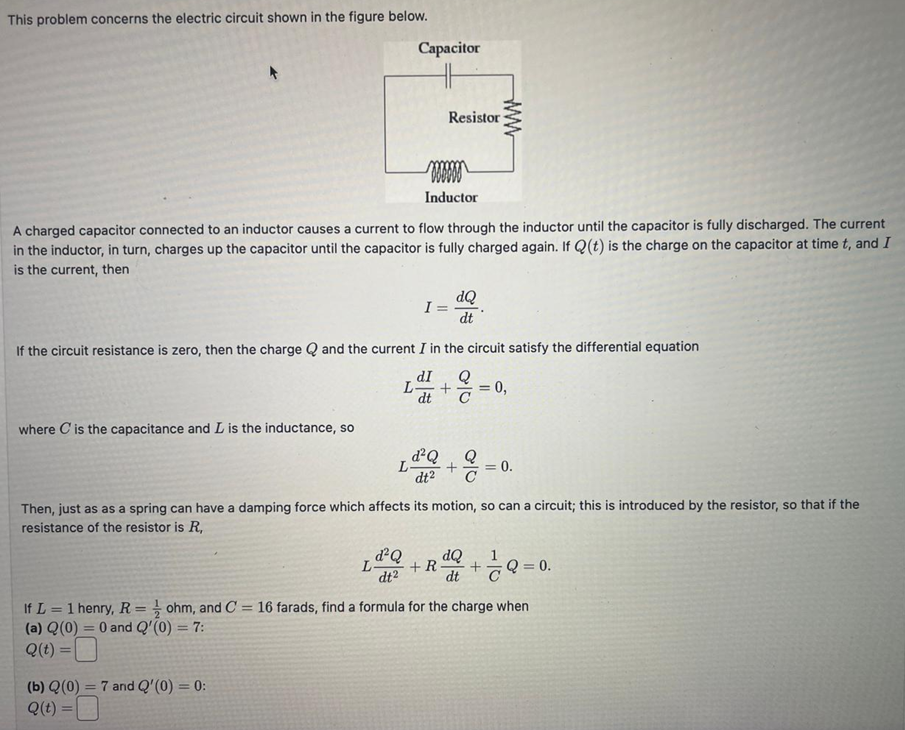Solved This problem concerns the electric circuit shown in | Chegg.com
