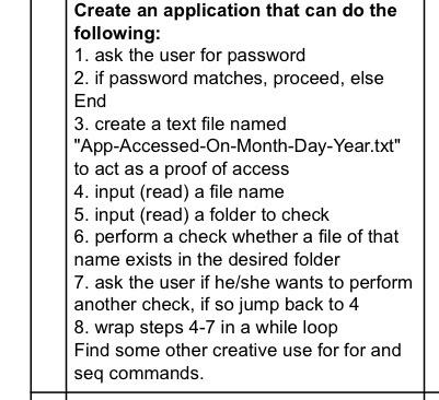 Solved Create an application that can do the following: 1. | Chegg.com