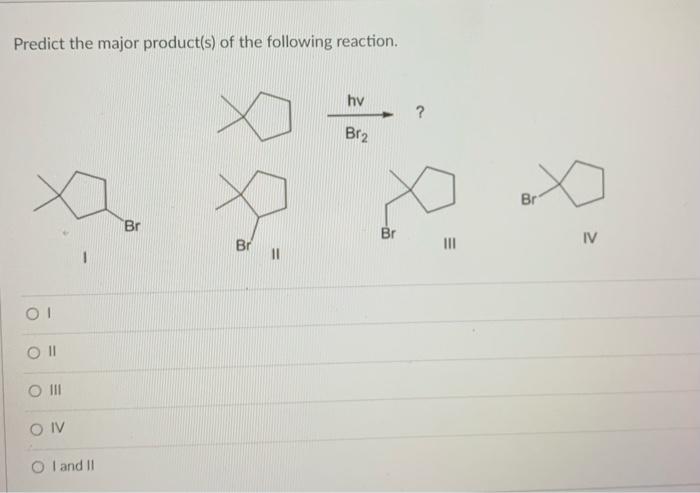 Solved Predict The Major Product(s) Of The Following | Chegg.com