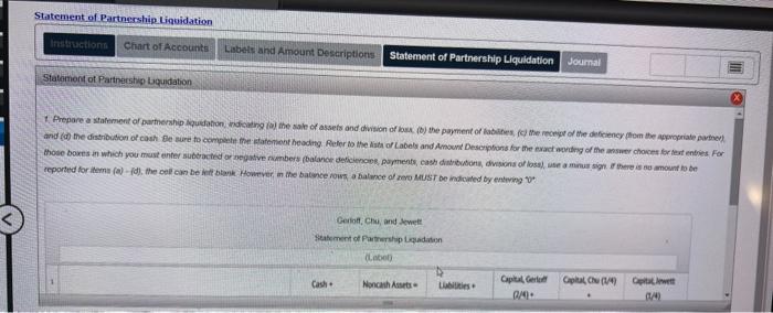 Statement of Partnership Linuidation
Geloft, Chu, and Newelt
Seatement of Purkwhip Ligaditun
chobel)
