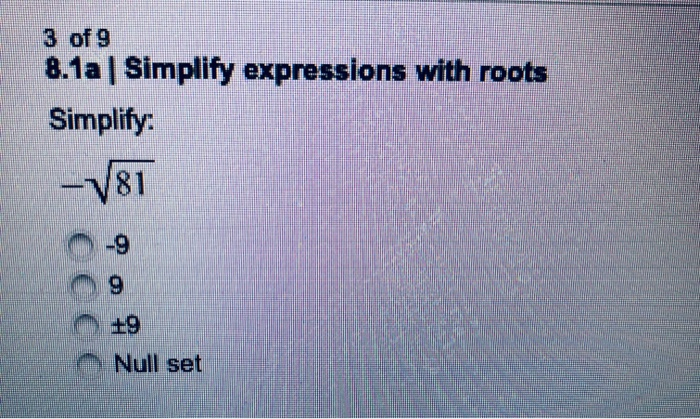 Solved 8 of 9 8.1c | Simplify variable expressions with | Chegg.com