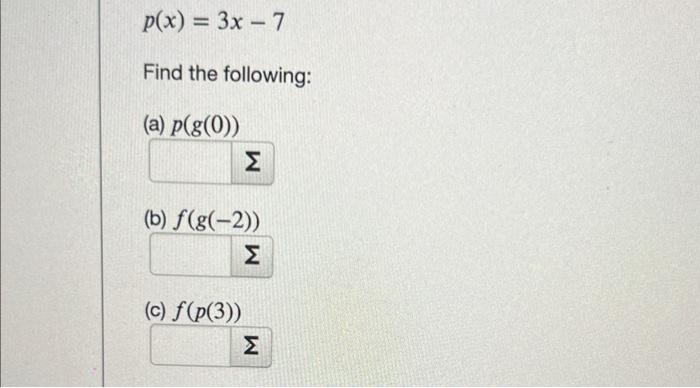 Solved Given The Following Three Functions: F(x),g(x), And | Chegg.com