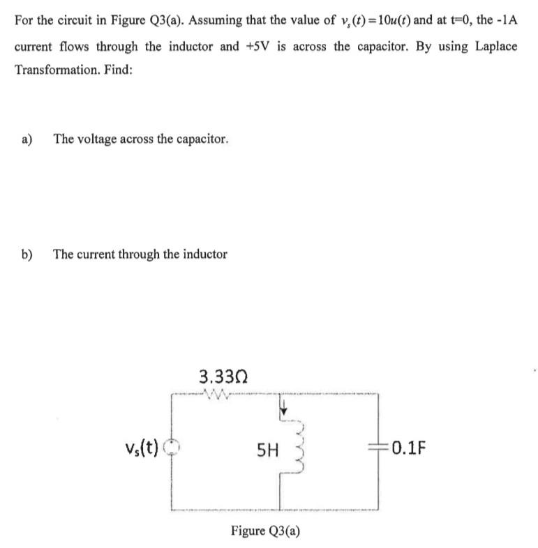 Solved For the circuit in Figure Q3(a). Assuming that the | Chegg.com