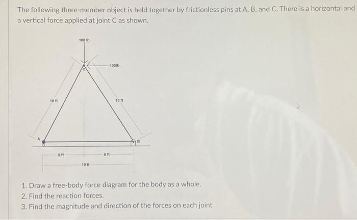 Solved The following three-member object is held together by | Chegg.com