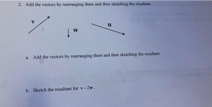 Solved 2. Add the vectors by rearranging them and then | Chegg.com