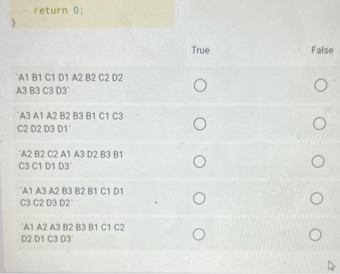 Solved Consider the code below. Determine whether the | Chegg.com