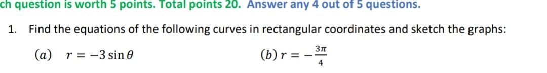 Solved ch question is worth 5 points. Total points 20. | Chegg.com