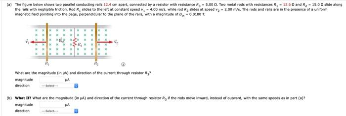 Solved (a) The figure below shows two parallel conducting | Chegg.com