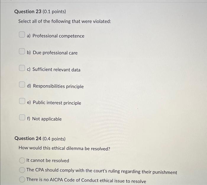 Solved Is There An AICPA Code Of Professional Conduct | Chegg.com