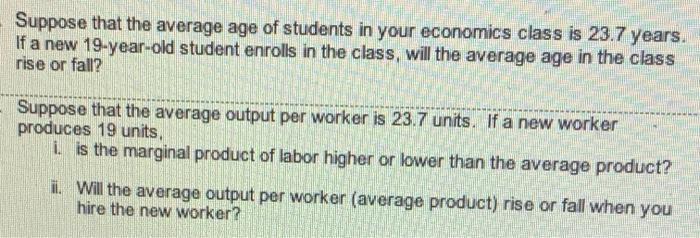 Solved Suppose that the average age of students in your | Chegg.com