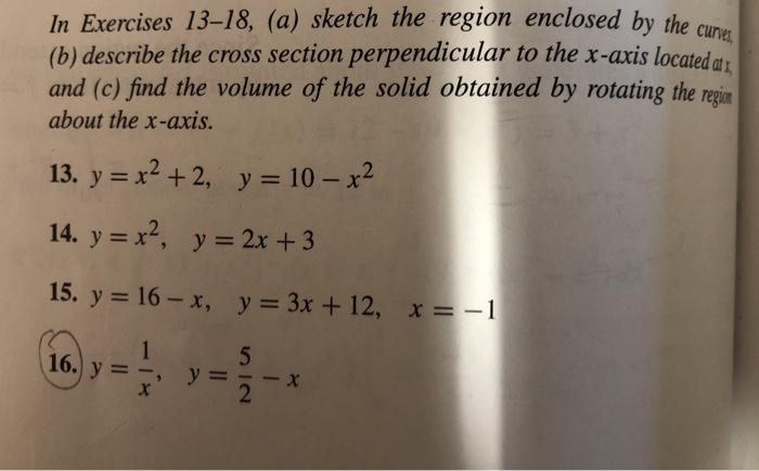 Solved In Exercises 13-18, (a) sketch the region enclosed by | Chegg.com