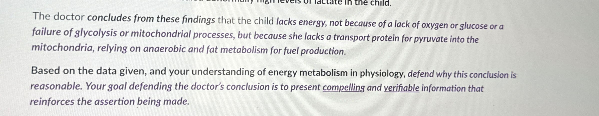 Solved The doctor concludes from these findings that the | Chegg.com