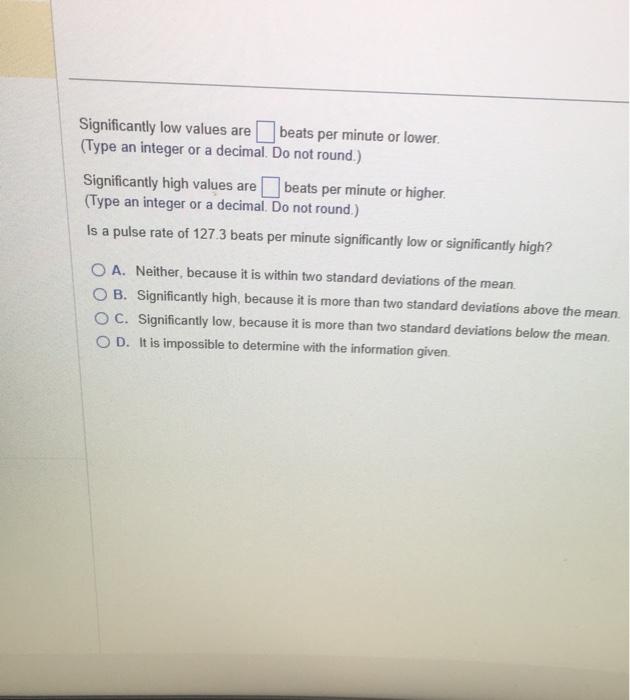 Solved A certain group of test subjects had pulse rates with | Chegg.com