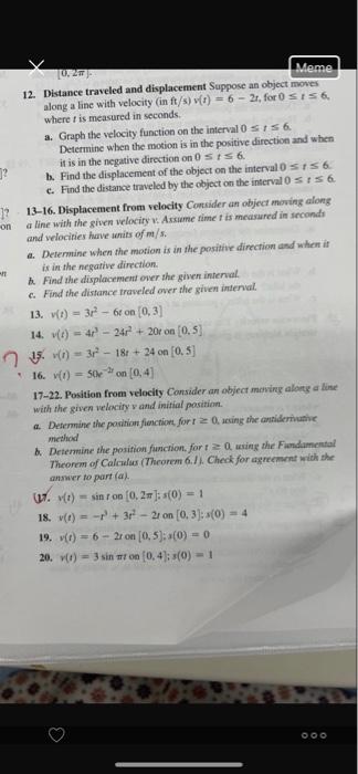 Solved 12. Distance Traveled And Displacement Suppose An | Chegg.com