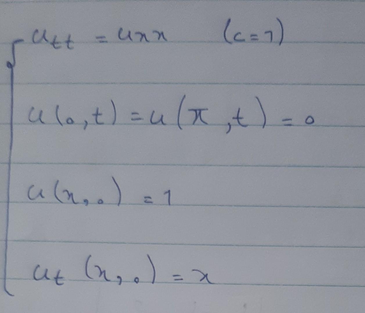 Solved Solve The Following Wave Equation ( Step By Step , | Chegg.com