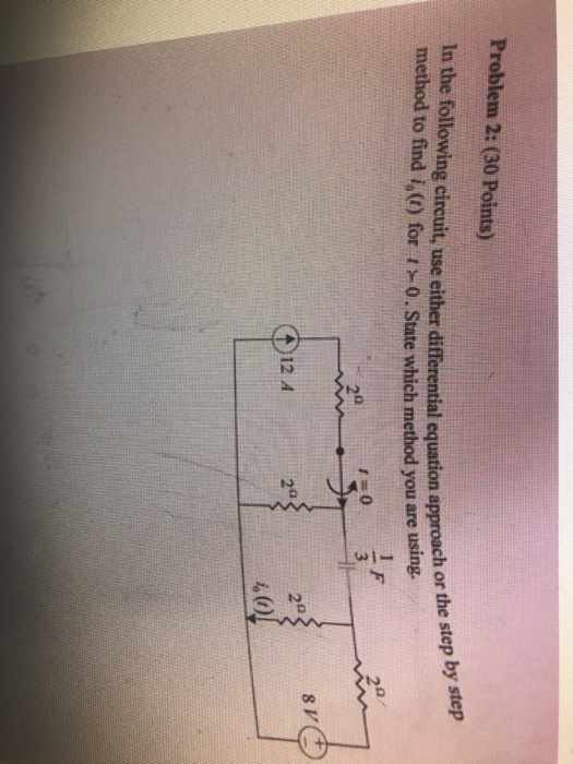 Solved Problem 2 30 Points In The Following Circuit Use